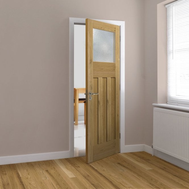 JB Kind Rustic Oak DX Internal Glazed Door