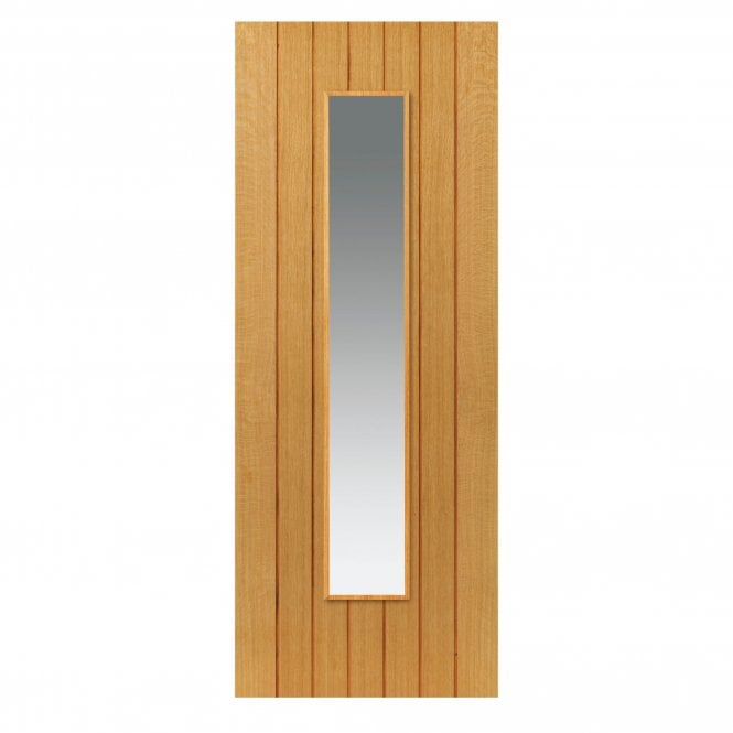 JB Kind Cherwell Oak Clear Internal Glazed Door