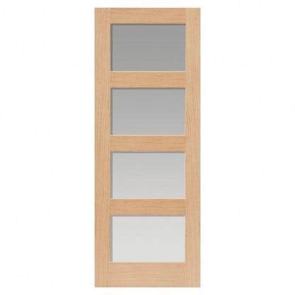 JB Kind Nevis Oak Clear Internal Glazed Door