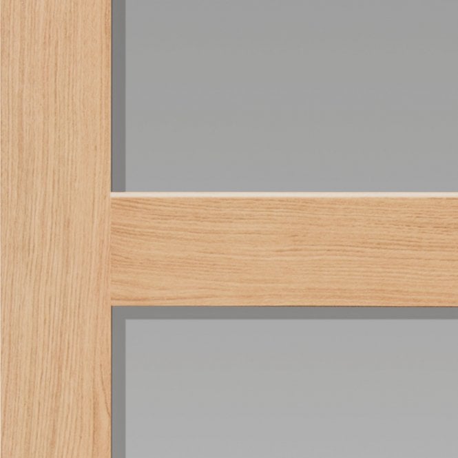 JB Kind Nevis Oak Clear Internal Glazed Door