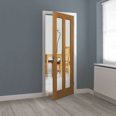 JB Kind Matterhorn Oak Clear Internal Glazed Door