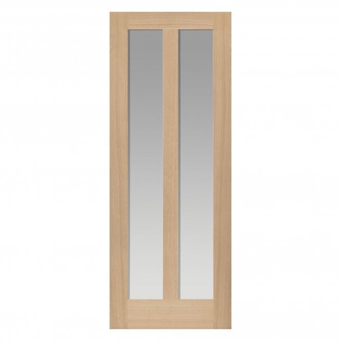 JB Kind Matterhorn Oak Clear Internal Glazed Door