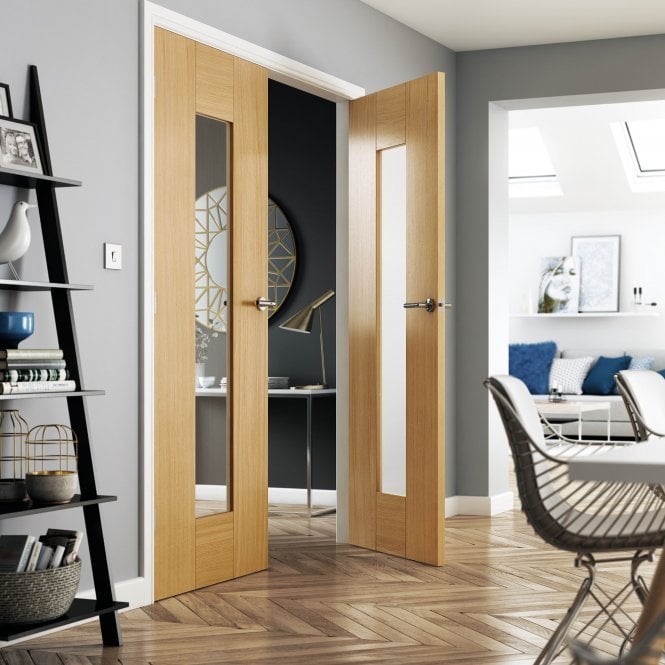 JB Kind Axis Oak Internal Glazed Door