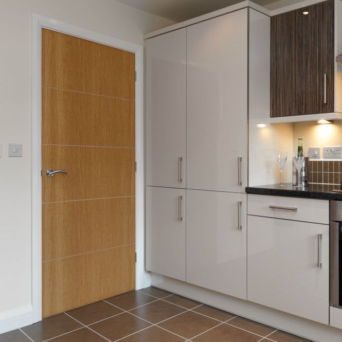 JB Kind Tate Oak Painted Internal FD30 Fire Door