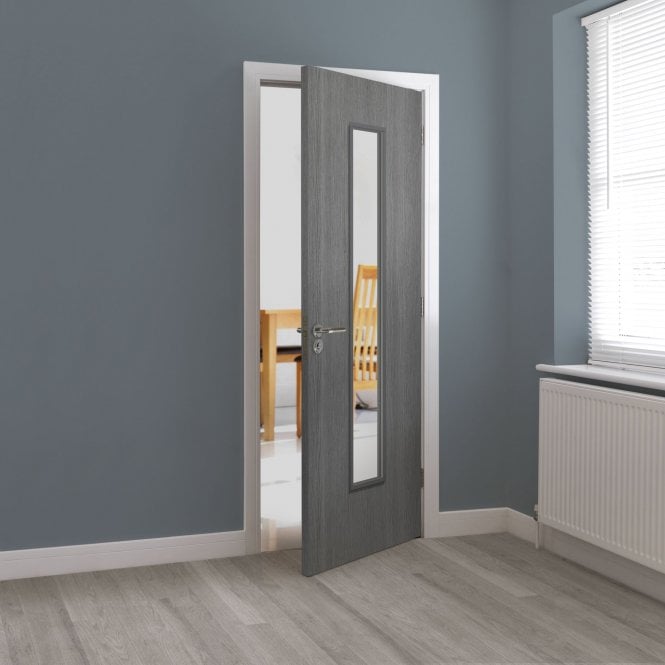JB Kind Pintado Grey Laminated Clear Internal Glazed Door