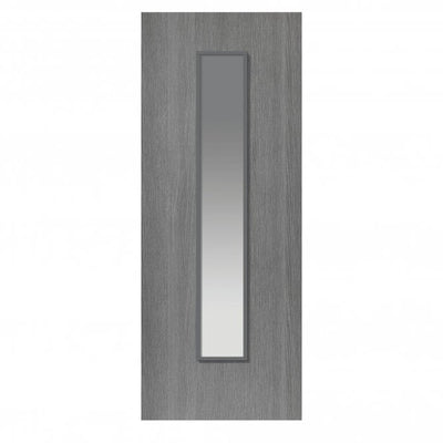 JB Kind Pintado Grey Laminated Clear Internal Glazed Door