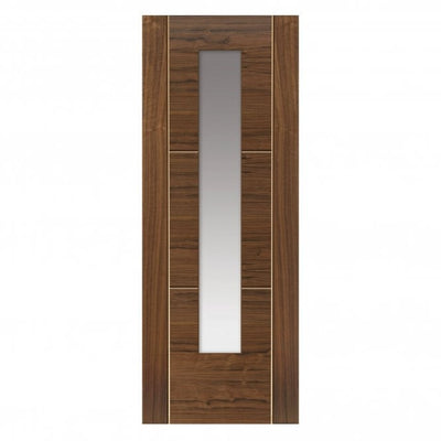 JB Kind Emral Walnut Clear Internal Glazed Door