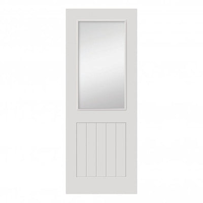 JB Kind Thames White 1/2 Light Clear Glazed Door