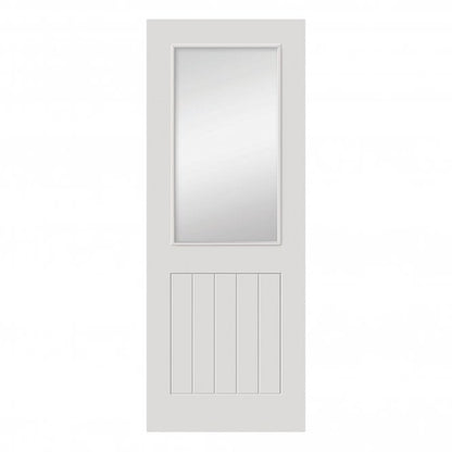 JB Kind Thames White 1/2 Light Clear Glazed Door