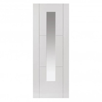 JB Kind Mistral White Primed Clear Glazed Door