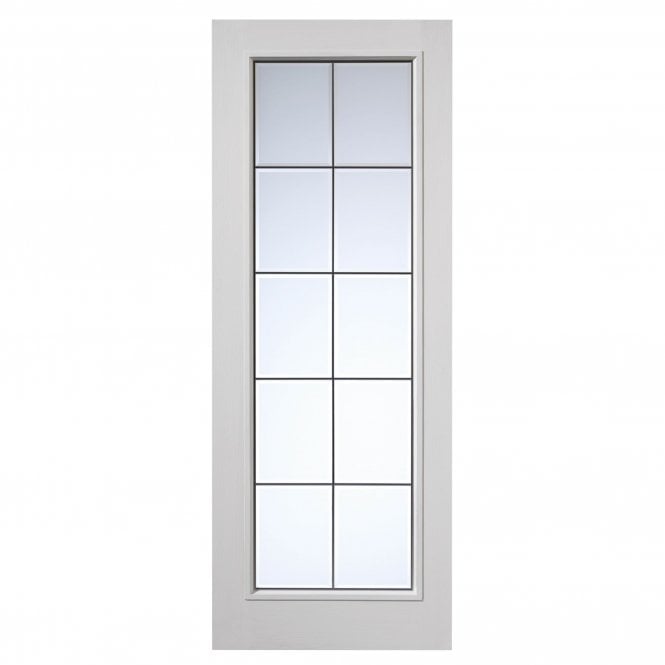 JB Kind Decima White Primed Bevelled Internal Glazed Door