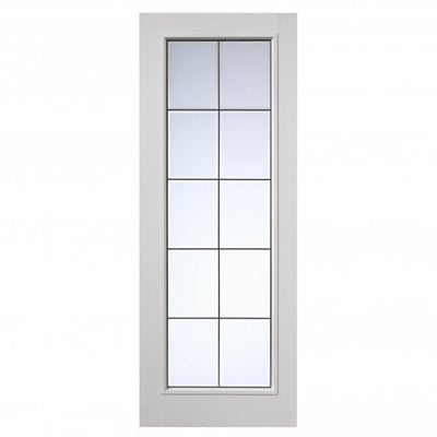 JB Kind Decima White Primed Bevelled Internal Glazed Door