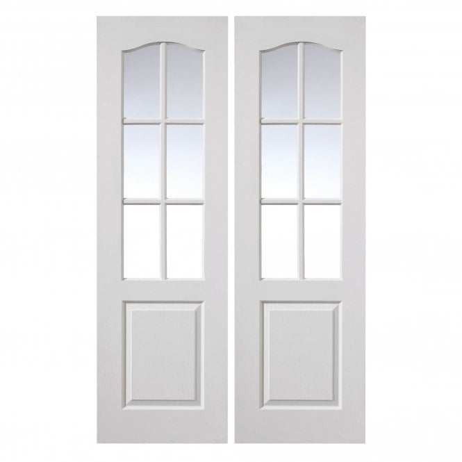 JB Kind Classique 6 Light Pair Clear Internal Glazed Door