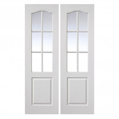 JB Kind Classique 6 Light Pair Clear Internal Glazed Door
