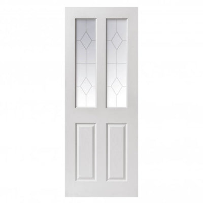 JB Kind Canterbury Grained 2 Light Etched Internal Glazed Door