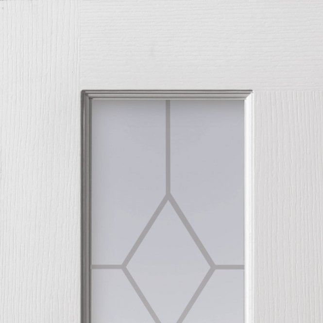 JB Kind Canterbury Grained 2 Light Etched Internal Glazed Door