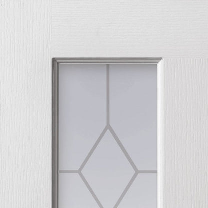 JB Kind Canterbury Grained 2 Light Etched Internal Glazed Door