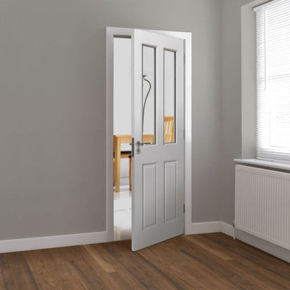 JB Kind Canterbury Smooth 2 Light Clear Internal Glazed Door