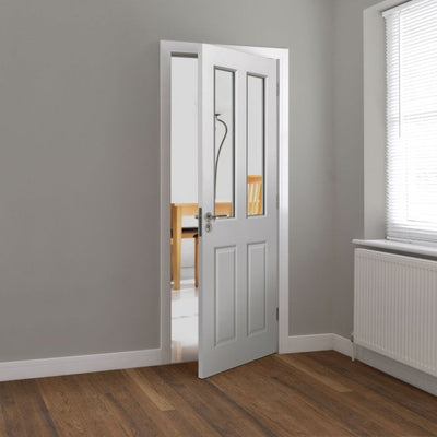 JB Kind Canterbury Smooth 2 Light Clear Internal Glazed Door