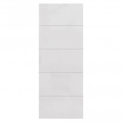 JB Kind 4 Line Horizontal White Primed FD30 Fire Door