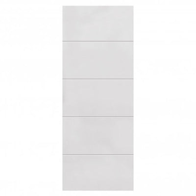 JB Kind 4 Line Horizontal White Primed FD30 Fire Door