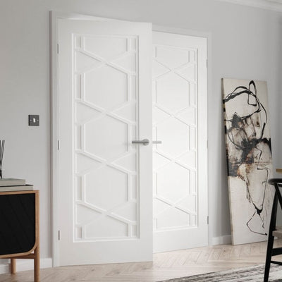 JB Kind Quartz White Primed Internal Door