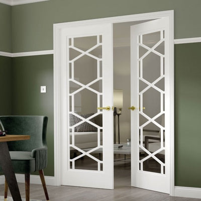 JB Kind Quartz White Clear Internal Glazed Door