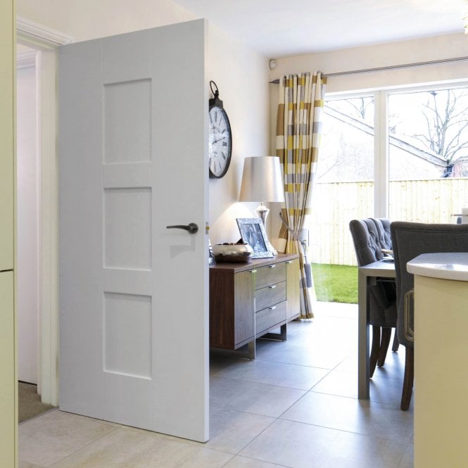 JB Kind Geo White Primed Internal Door
