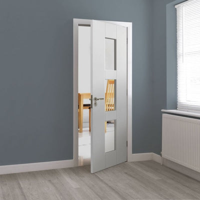 JB Kind Geo White Clear Internal Glazed Door