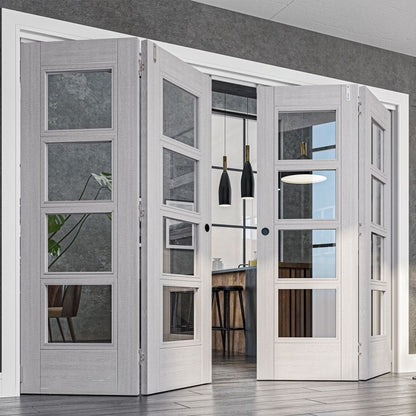 Deanta Folding System - Bifold Frame Kit Unfinished Oak