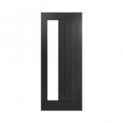 Deanta Ely Pre-Finished Brushed Black Oak Glazed 1SL FSC Internal Door