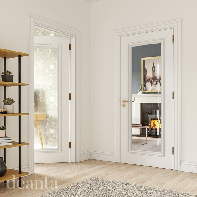 Deanta Blenheim White Primed FSC Internal Bevelled Glazed Door