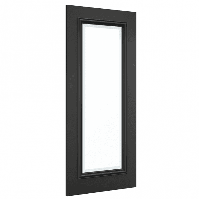 Deanta Blenheim Black Prefinished FSC Internal Bevelled Glazed Door