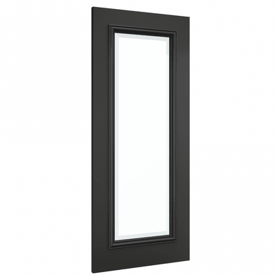 Deanta Blenheim Black Prefinished FSC Internal Bevelled Glazed Door