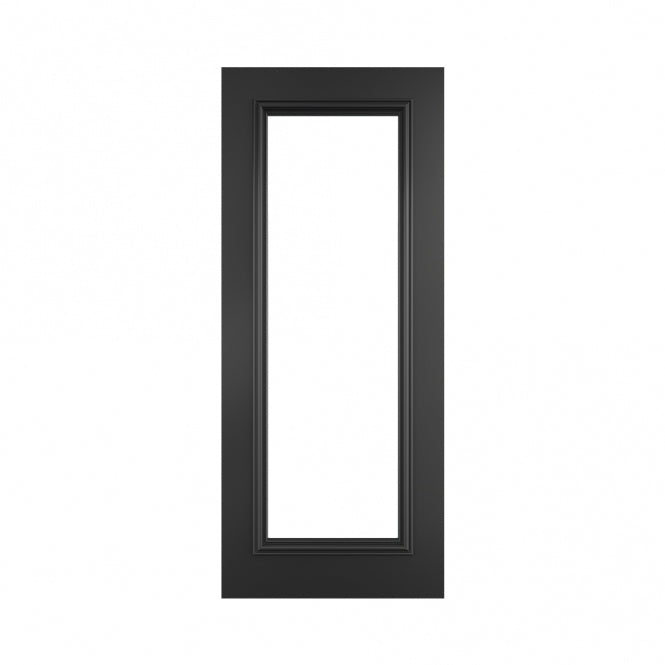 Deanta Blenheim Black Prefinished FSC Internal Bevelled Glazed Door