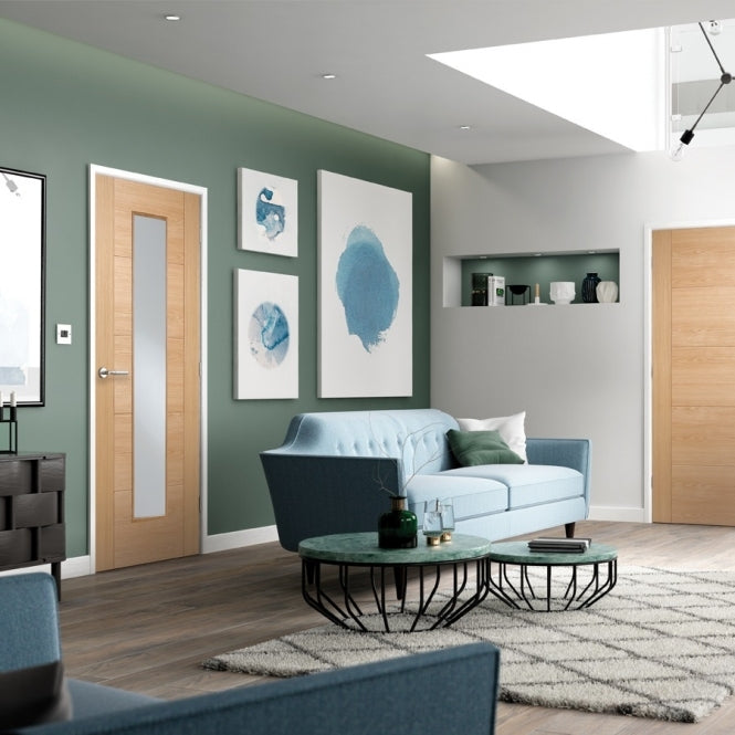 LPD Oak Vancouver Long Light Internal Glazed Door