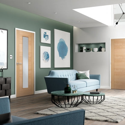LPD Oak Vancouver Long Light Internal Glazed Door