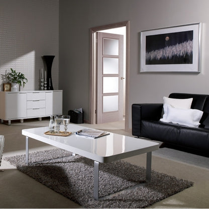 LPD Light Grey Vancouver 4 Light Glazed Fire Door