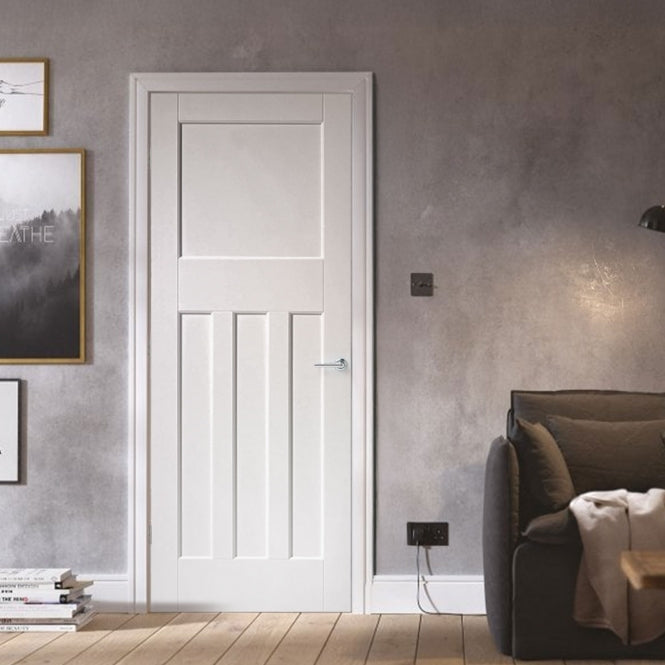 LPD 1930's Style 4 Panel White Primed FD30 Fire Door