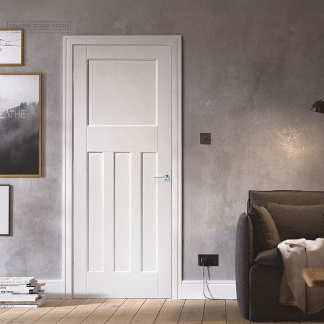 LPD 1930's style 4 Panel White Primed Internal Door