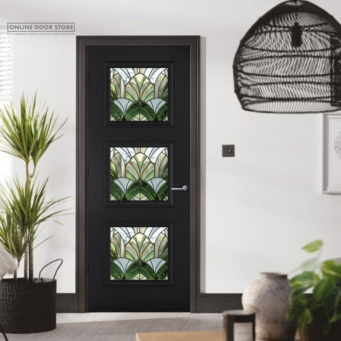 LPD Black Amsterdam 3-light Internal Glazed Door