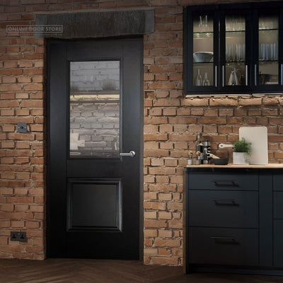 LPD Black Arnhem 1-Light Internal Glazed Door