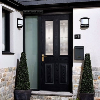 LPD GRP Malton Black External Glazed Door 2L