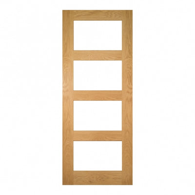 Deanta Coventry Unfinished Oak Glazed FD30 Fire Door