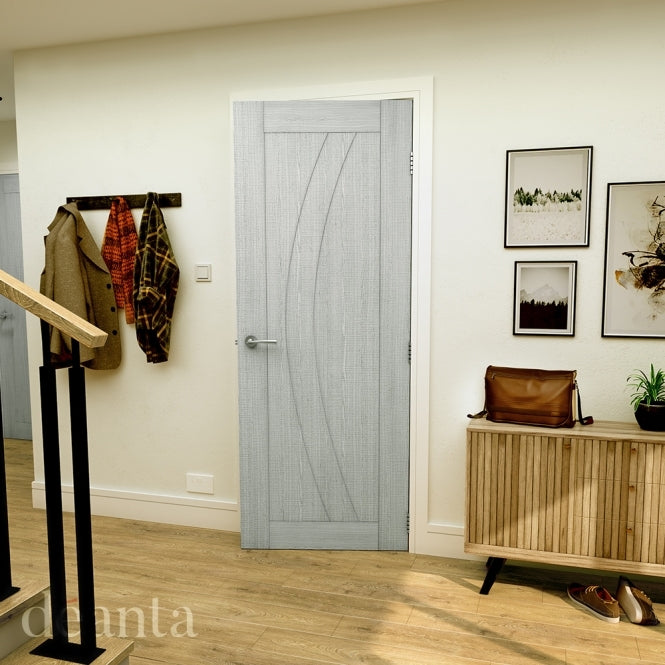 Deanta Ravello Light Grey Ash FD30 Fire Door