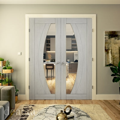 Deanta Ravello Light Grey Ash Internal Glazed Door