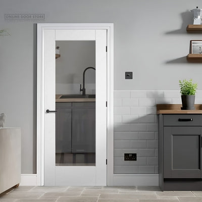 LPD White Pattern 10 Internal Glazed Door 1L