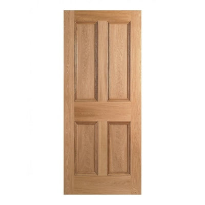 LPD Victorian Oak Four Panel FD30 Fire Door