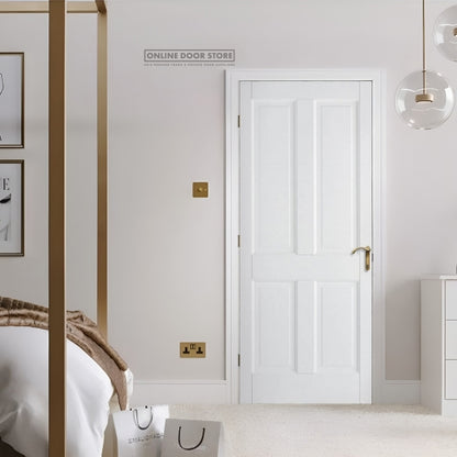 LPD White Canterbury 4-Panel FD30 Fire Door