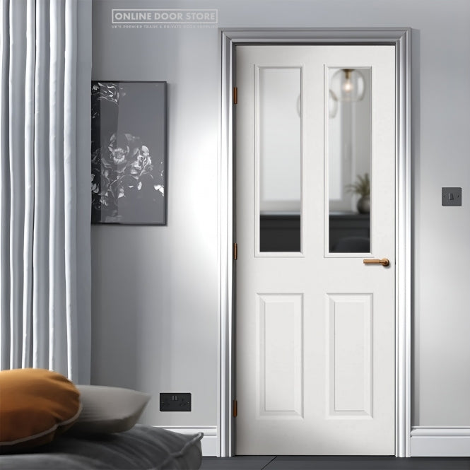 LPD White Moulded Internal Glazed Door 2-Panel 2L
